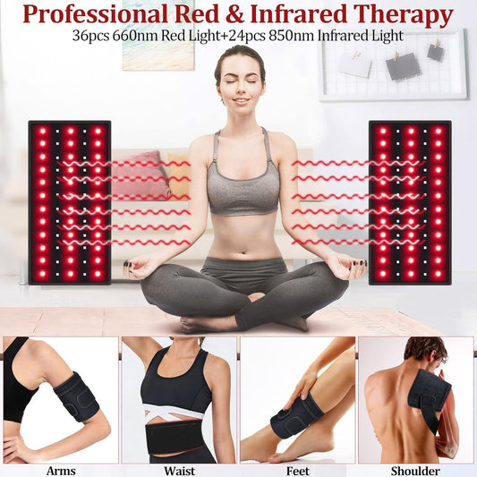 Arm Massage Belt Home Arm Guard Pad Red Light Infrared Physiotherapy Pain Relief Hot Compress